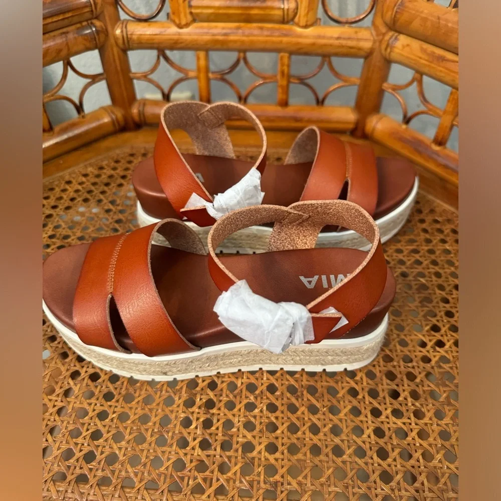 Mia “Evans” Platform Espadrille Wedge Sandal. Size 6 - Picture 2 of 8